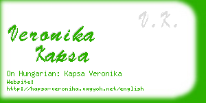 veronika kapsa business card